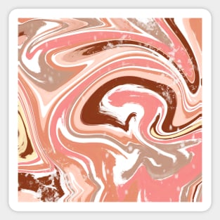 abstract mauve & neutral colors, marbled design Sticker